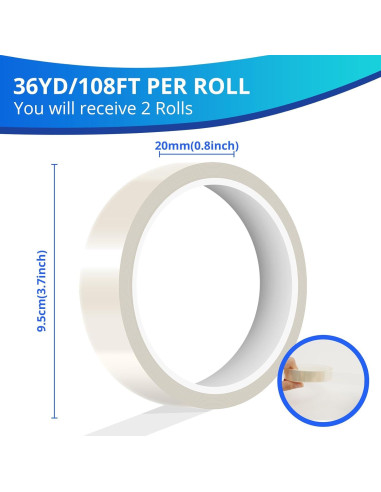 Cinta Resistente al Calor HTVRONT para Sublimación 2 Rollos