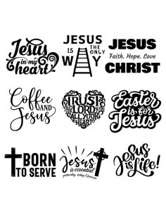 Set 9 Calcomanías de Transferencia de Calor Vinilo BOOVO JG-05