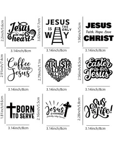 Set 9 Calcomanías de Transferencia de Calor Vinilo BOOVO JG-05 2