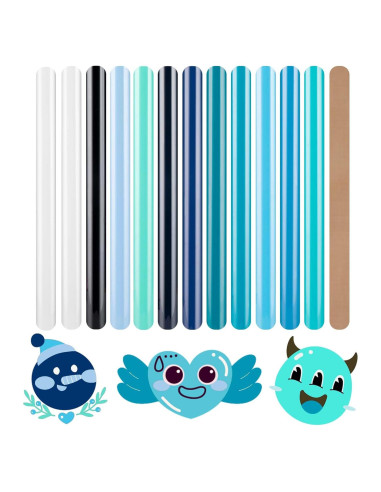 Vinilo de Transferencia de Calor HTVRONT Azul 13 Hojas para Camisetas