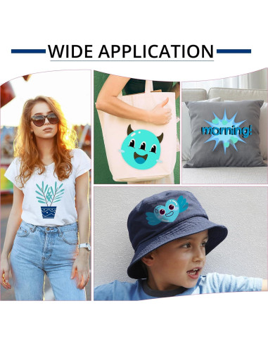 Vinilo de Transferencia de Calor HTVRONT Azul 13 Hojas para Camisetas