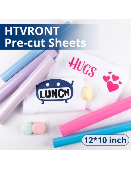 Vinilo de Transferencia de Calor HTVRONT Azul 13 Hojas para Camisetas