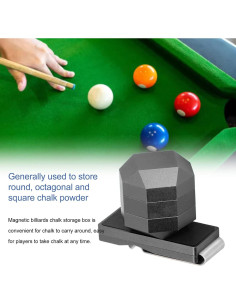 Soporte de Tiza de Billar Asixxsix de Aluminio Magnético 2