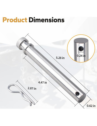 Clavos de Enganche Dfnidy TS35010 para Remolque B&W - Paquete de 6