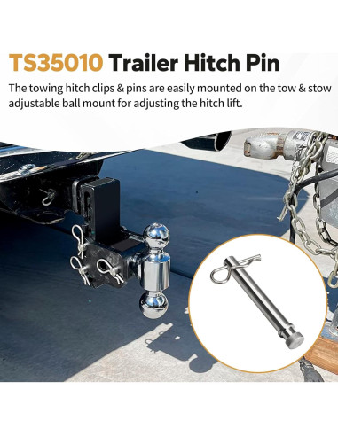 Clavos de Enganche Dfnidy TS35010 para Remolque B&W - Paquete de 6