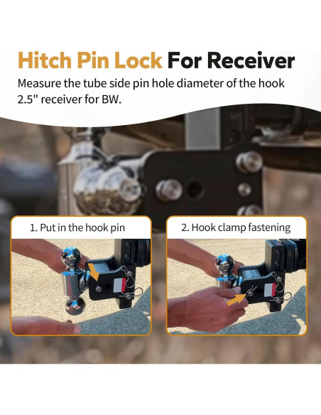 Clavos de Enganche Dfnidy TS35010 para Remolque B&W - Paquete de 6