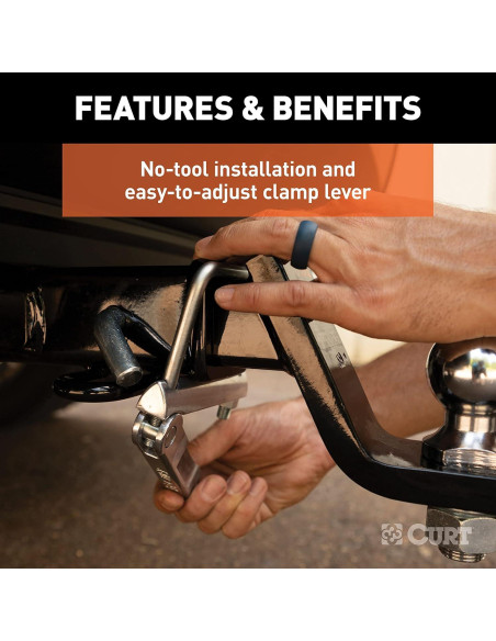 Abrazadera Antivibración CURT 22325 para Enganche 2"