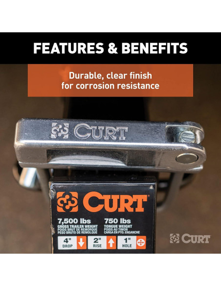 Abrazadera Antivibración CURT 22325 para Enganche 2"