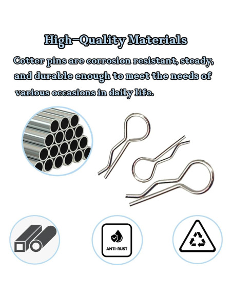 35 Pasadores de Cotter HIQTRADEBYJJ M1.6x28mm Resorte