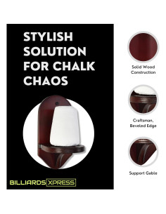 Soporte de Tiza para Billar BILLIARDS XPRESS Caoba 2