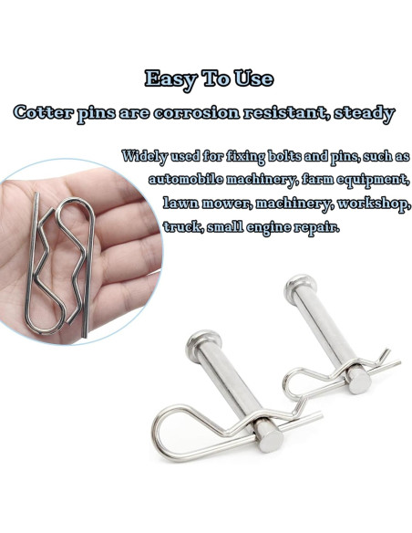 35 Pasadores de Cotter HIQTRADEBYJJ M1.6x28mm Resorte