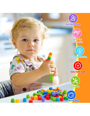 Bloques de Construcción Hexagonales Chichalk 160 Piezas STEM