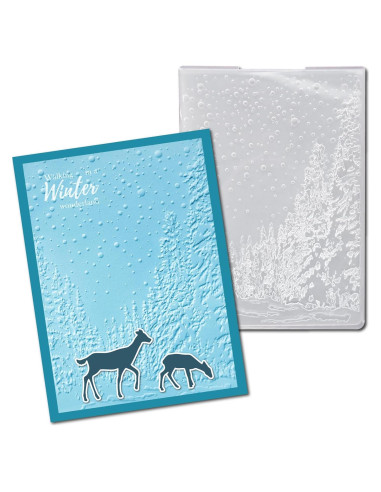 Carpeta de Embossing 3D Arbuya Bosque Invernal 12.7x17.8cm