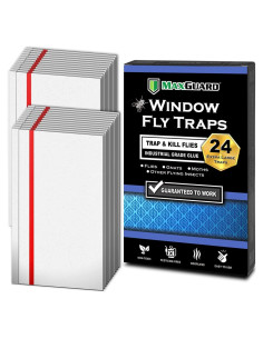 Trampas Adhesivas para Moscas MaxGuard - 24 Trampas XL No Tóxicas