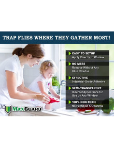Trampas Adhesivas para Moscas MaxGuard - 24 Trampas XL No Tóxicas 2