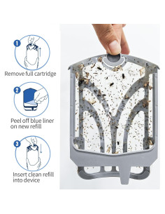 Kit de Recarga Trampa Insectos Voladores ZEBO - 10 Cartuchos 2