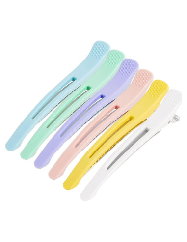 6 Clips de Pelo Profesionales Lopsity Antideslizantes Multicolor