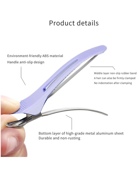 6 Clips de Pelo Profesionales Lopsity Antideslizantes Multicolor