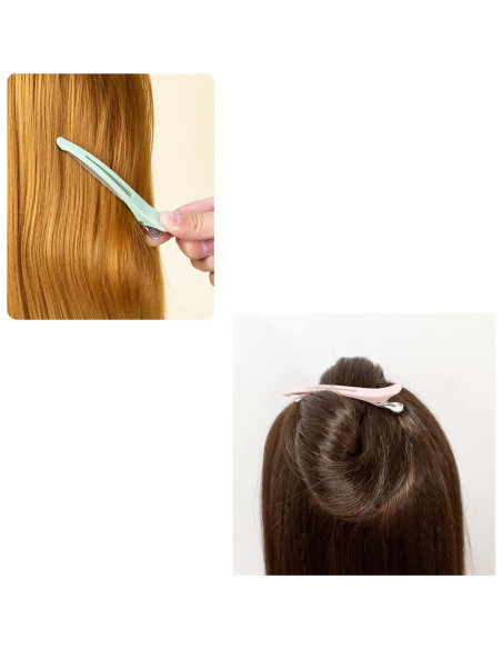 6 Clips de Pelo Profesionales Lopsity Antideslizantes Multicolor