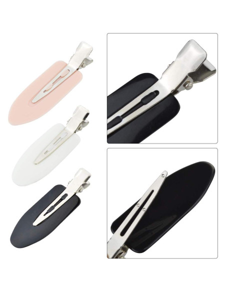 24 Clips para el Cabello Sin Doblado Wobe - Negro, Rosa, Blanco