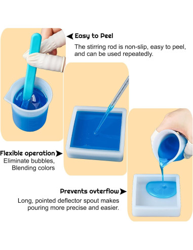 Molde de Resina Epóxica Dacies 12 PCS 10.16 cm Cubo Esférico