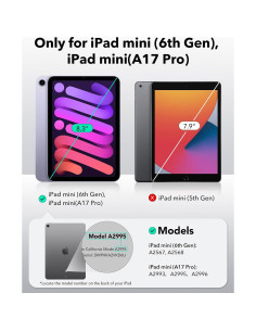 Funda ESR para iPad Mini 7/6 Transparente con Soporte 2
