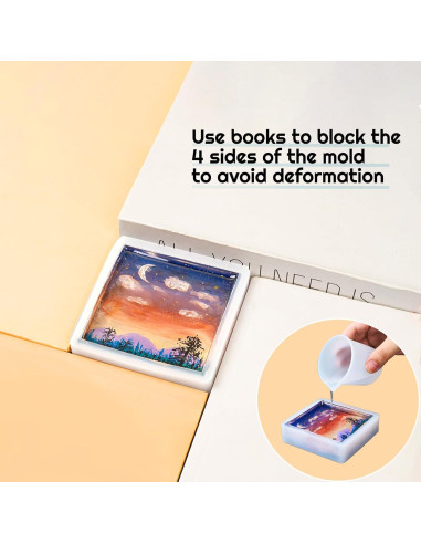 Molde de Resina Epóxica Dacies 12 PCS 10.16 cm Cubo Esférico