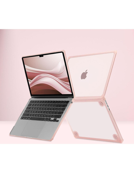 Funda Dura Mosiso para MacBook Air 13.6 Rosa 2025-2022
