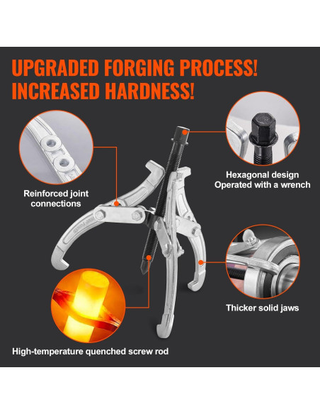 Juego de Extractores VEVOR 4 Piezas 3-8 cm Garras Reversibles