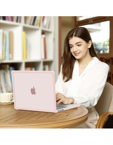 Funda Dura Mosiso para MacBook Air 13.6 Rosa 2025-2022