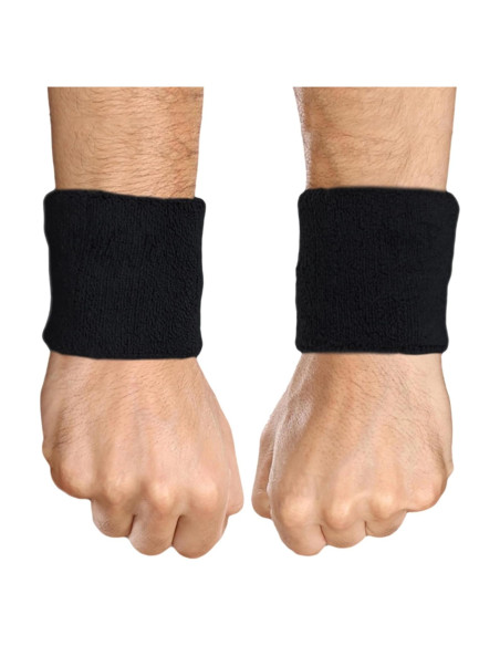 Banda de Sudor para Muñeca Tough Headwear - Negra, Talla Única