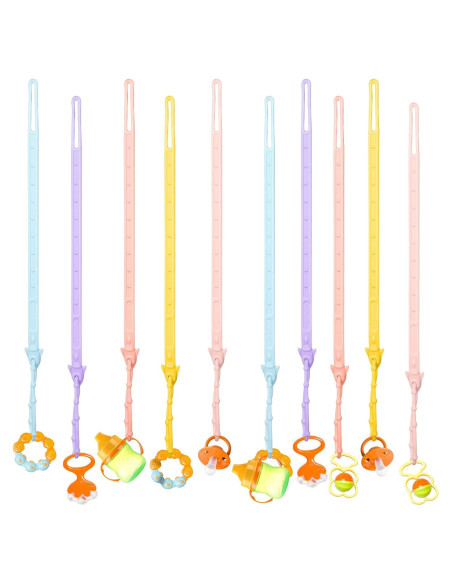 Set de 10 Correas de Juguete para Bebé Nuanchu - Silicona