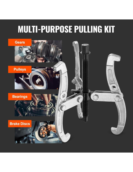 Juego de Extractores VEVOR 4 Piezas 3-8 cm Garras Reversibles