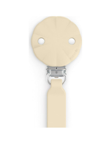 Clip de Chupete Suavinex Wonder Silicona Gris Tapa Blanca