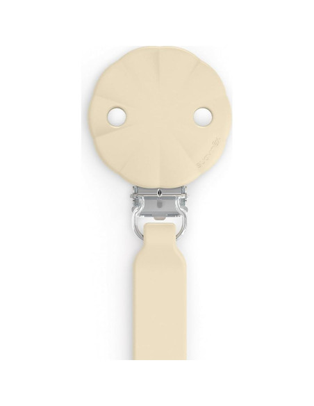 Clip de Chupete Suavinex Wonder Silicona Gris Tapa Blanca