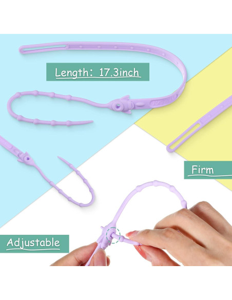 Set de 10 Correas de Juguete para Bebé Nuanchu - Silicona