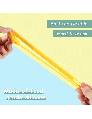 Set de 10 Correas de Juguete para Bebé Nuanchu - Silicona