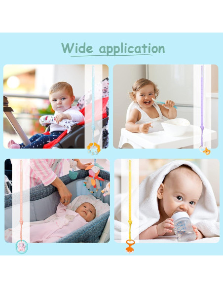 Set de 10 Correas de Juguete para Bebé Nuanchu - Silicona