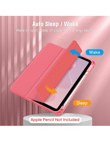 Funda Híbrida Slim Fintie para iPad 11 y 10.9 Pulgadas Rosa