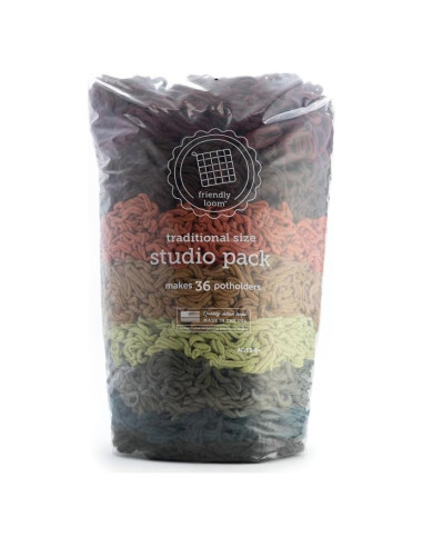 Kit de Tejido de Posavasos Friendly Loom - Algodón Tonos Tierra