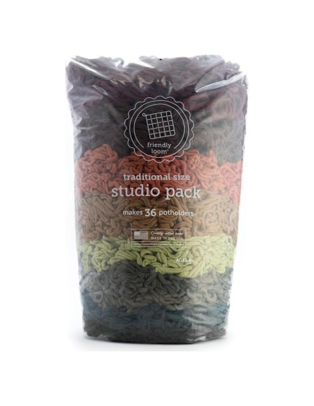 Kit de Tejido de Posavasos Friendly Loom - Algodón Tonos Tierra