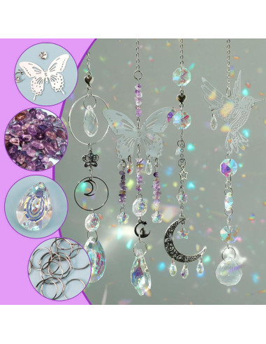 Kit de Suncatcher DIY AUEEA 400pcs Cristales para Manualidades