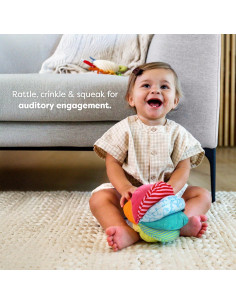 Pelota Sensorial HABA para Bebés 15 cm - Juguete Arcoíris 2