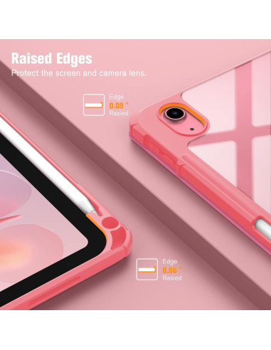 Funda Híbrida Slim Fintie para iPad 11 y 10.9 Pulgadas Rosa