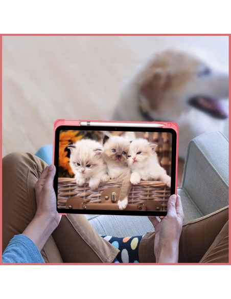 Funda Híbrida Slim Fintie para iPad 11 y 10.9 Pulgadas Rosa