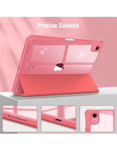 Funda Híbrida Slim Fintie para iPad 11 y 10.9 Pulgadas Rosa