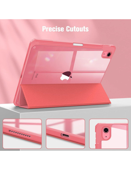 Funda Híbrida Slim Fintie para iPad 11 y 10.9 Pulgadas Rosa