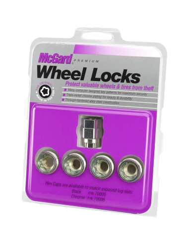 Bloqueo de Rueda McGard 24012 - Juego de 4, M12 x 1.5, Plateado