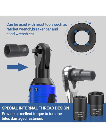 Juego de 13 Extractores de Tornillos MABLEVI - Acero de Cromo Molibdeno