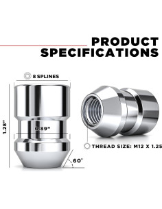 Tuercas de Rueda Caballero Blanco MG40610SAM M12x1.25 Cónicas 2